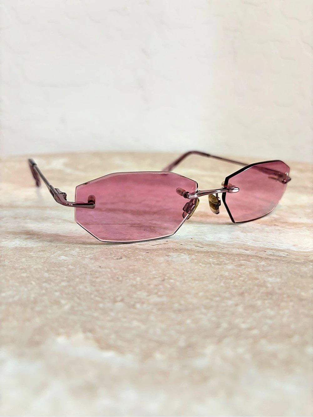 Swarovski Alma SW 5014 Pink Rimless Glasses